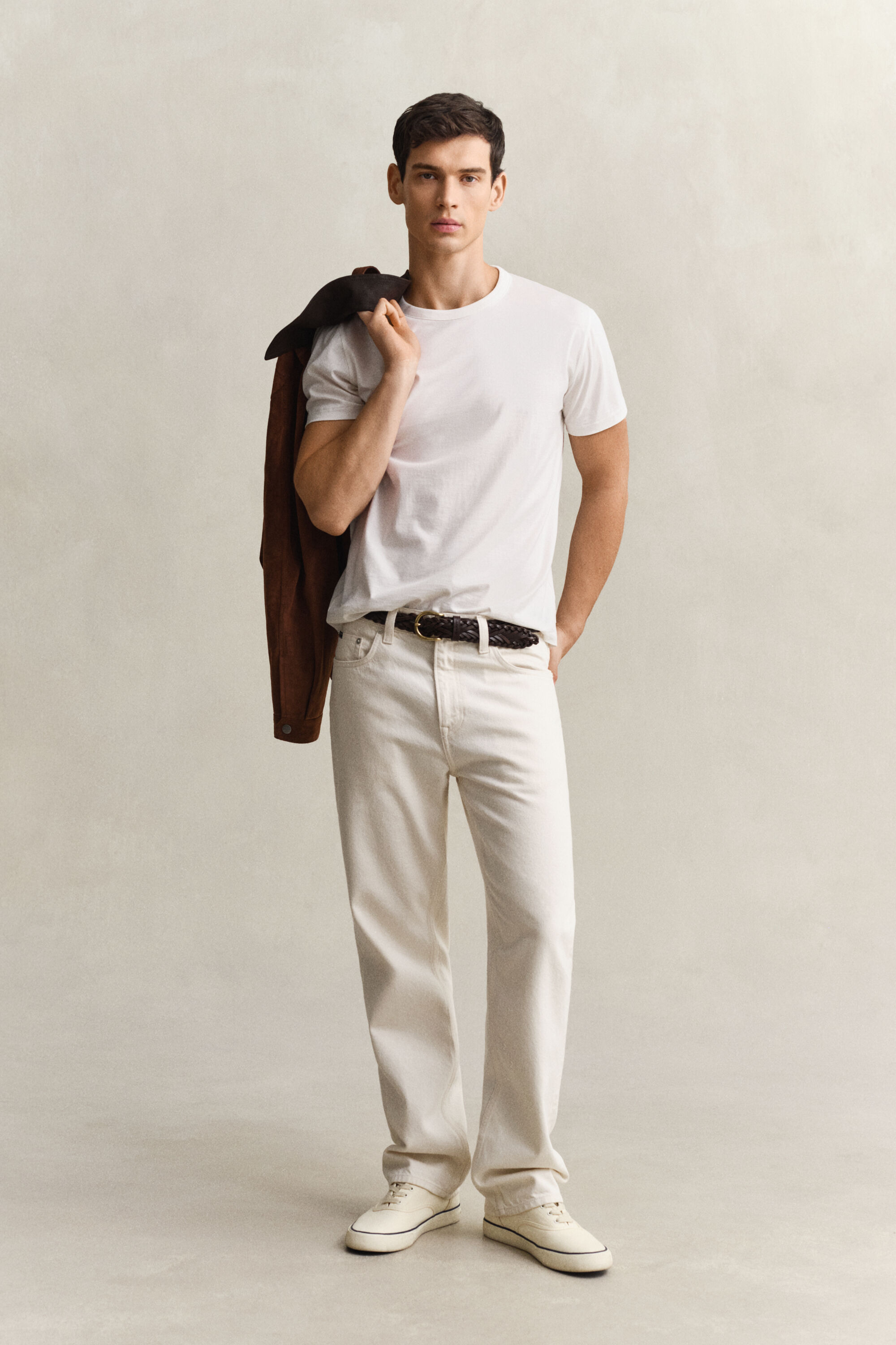 Jean coupe droite écru