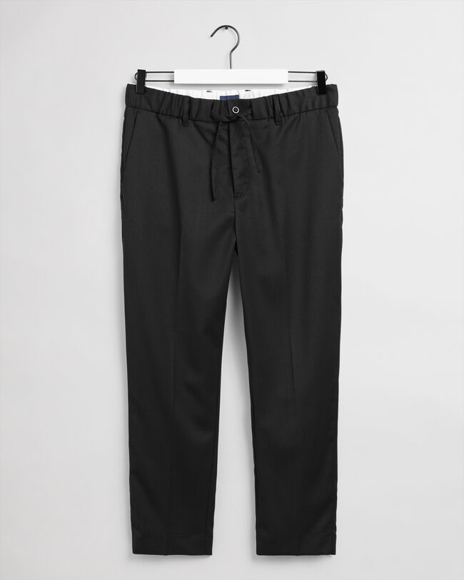 Pantalon style jogging en sergé avec cordon de serrage