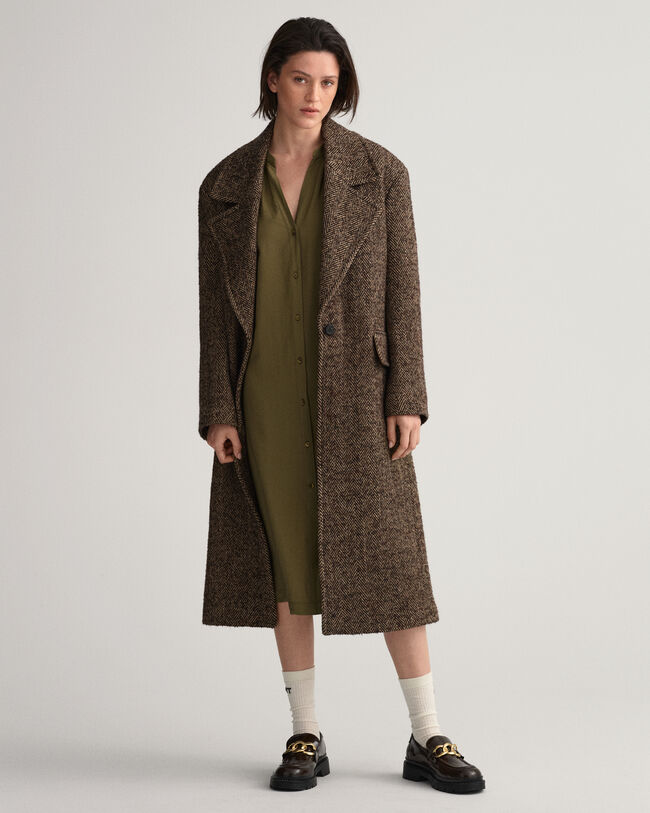 Robe-chemise &agrave; col droit