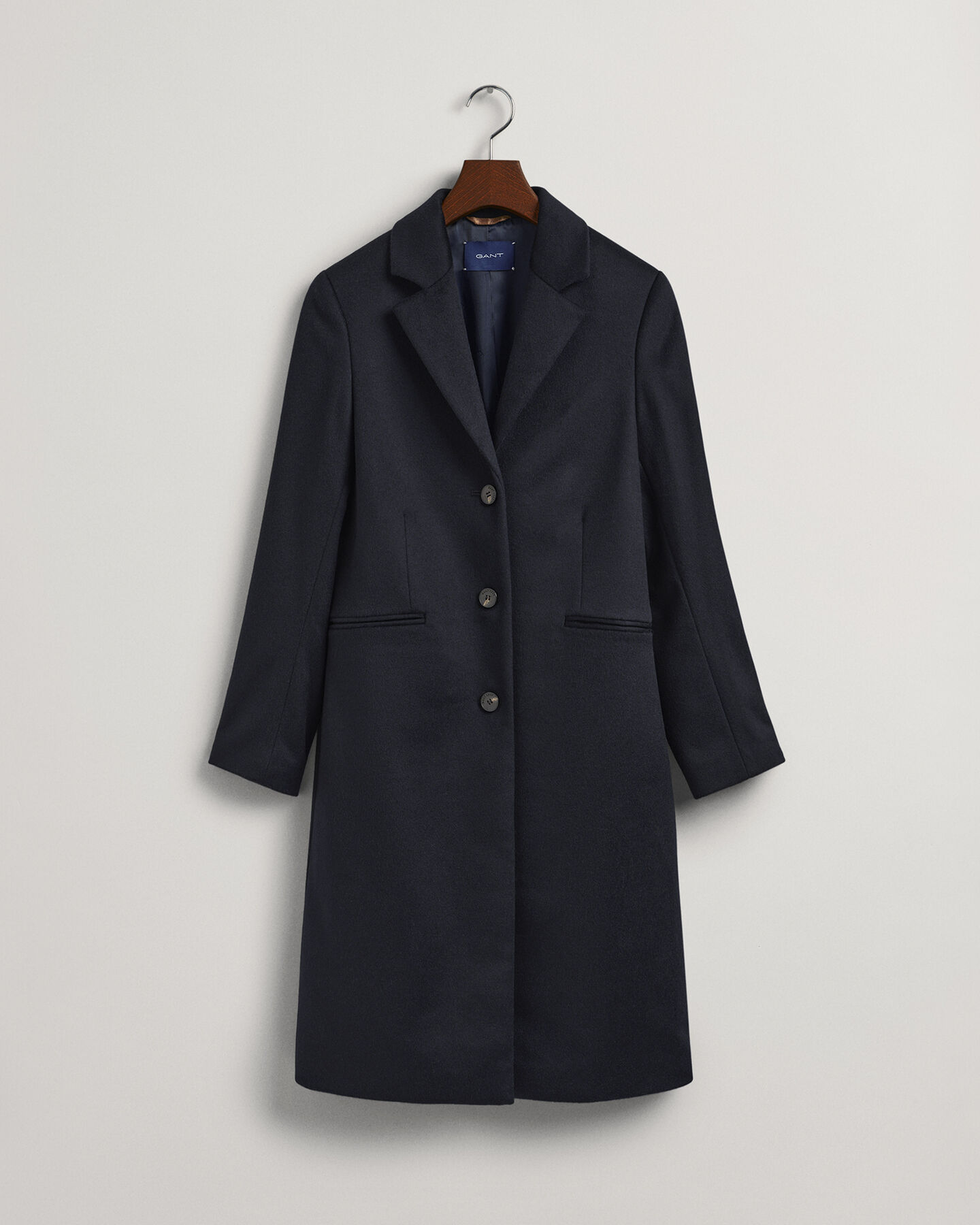 Manteau ajusté en laine mélangée
