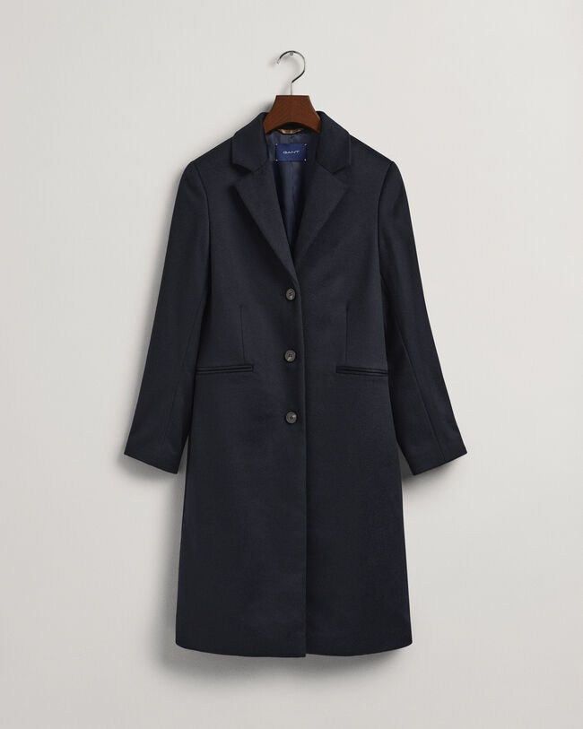 Manteau ajusté en laine mélangée