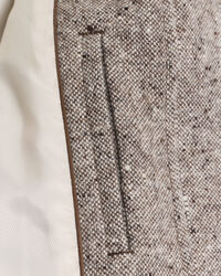 Veste en laine avec col contrastant