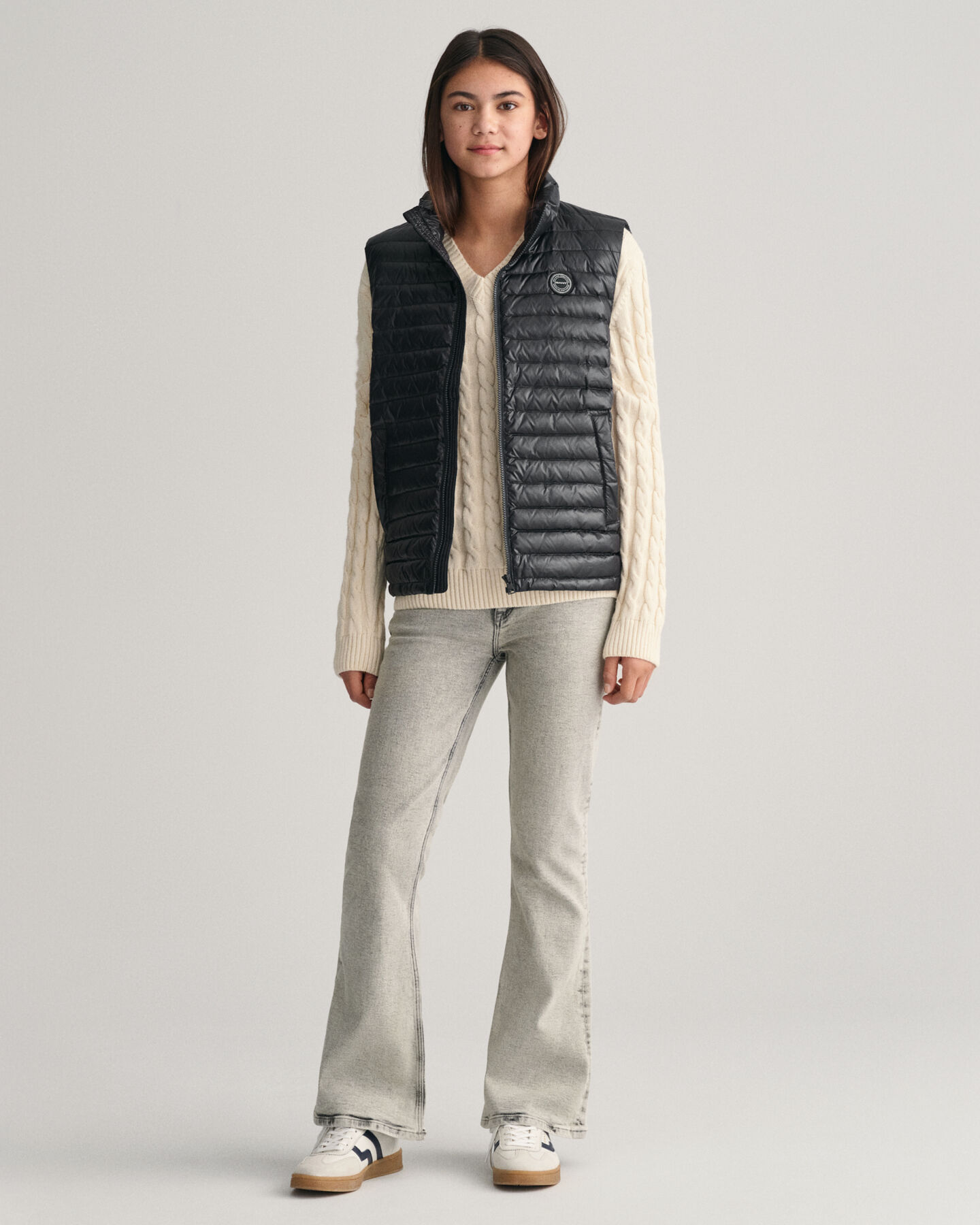 Doudoune sans manches l&eacute;g&egrave;re rembourr&eacute;e en duvet Shiny Teens