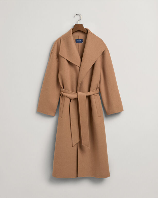 Manteau cousu main avec ceinture