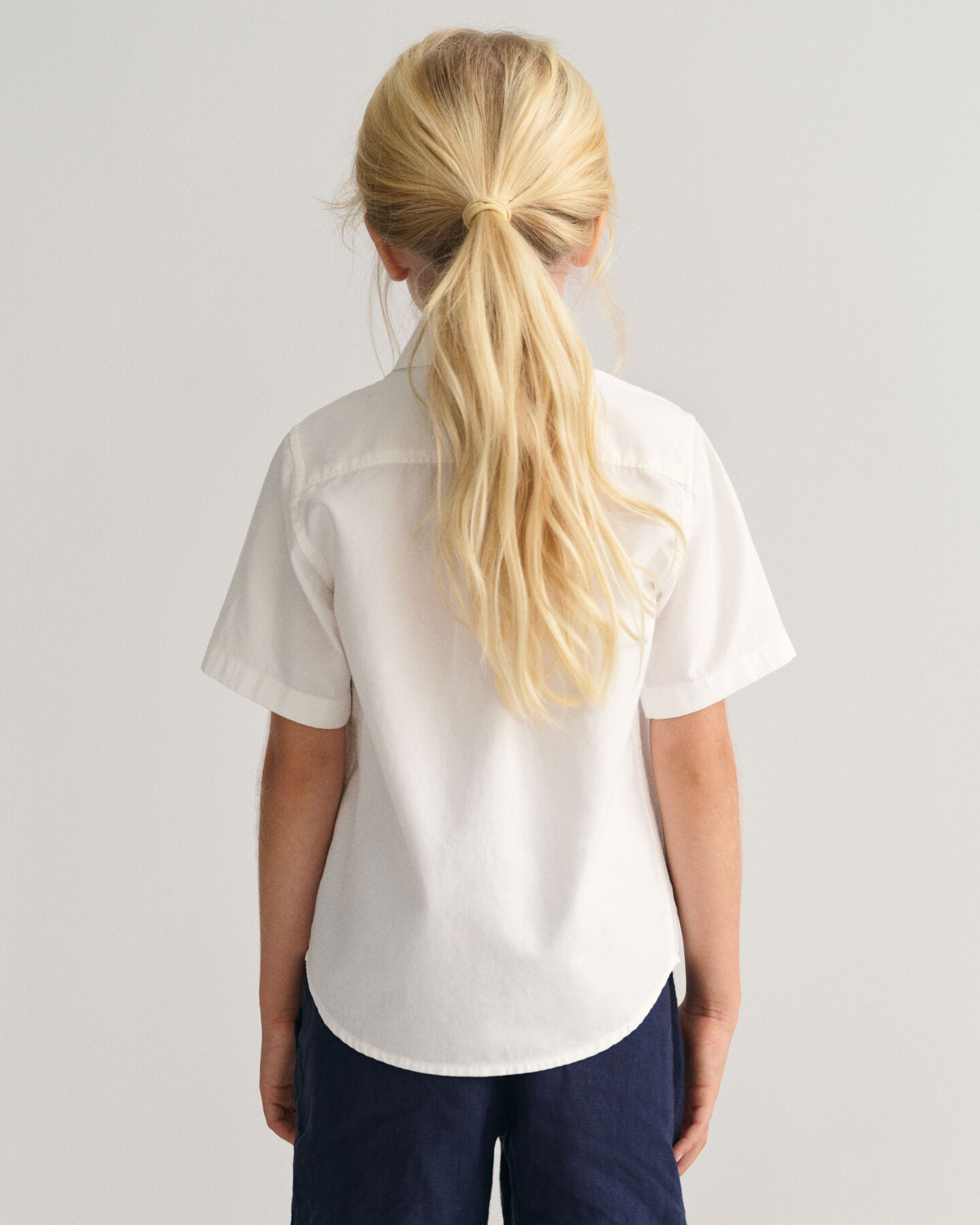 Chemise en coton Oxford &agrave; manches courtes Kids