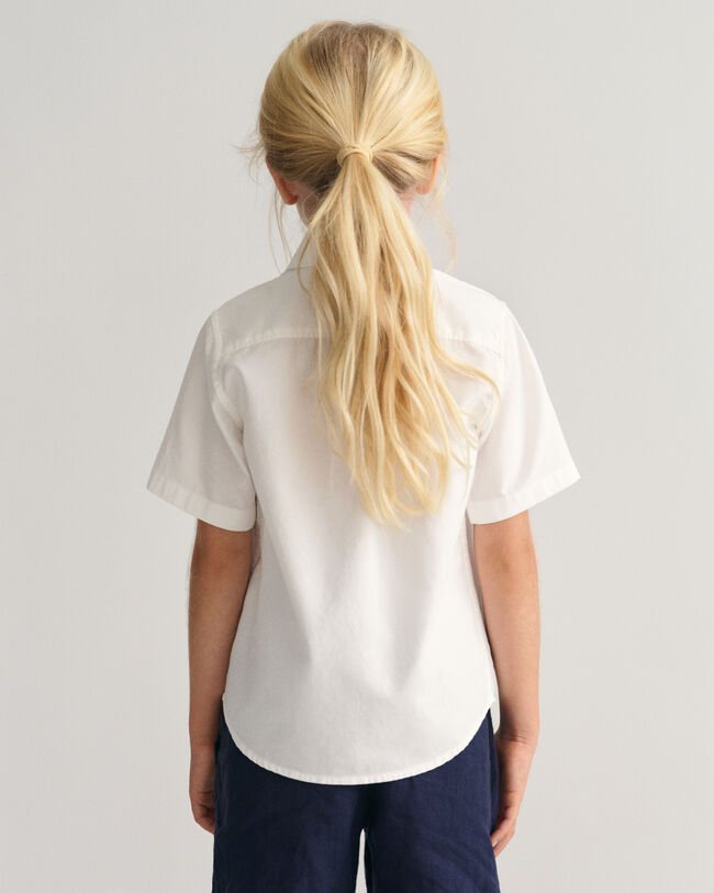 Chemise en coton Oxford &agrave; manches courtes Kids