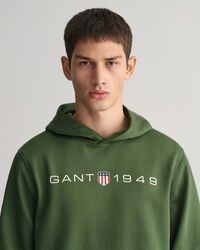 Sweat &agrave; capuche &agrave; logo imprim&eacute;