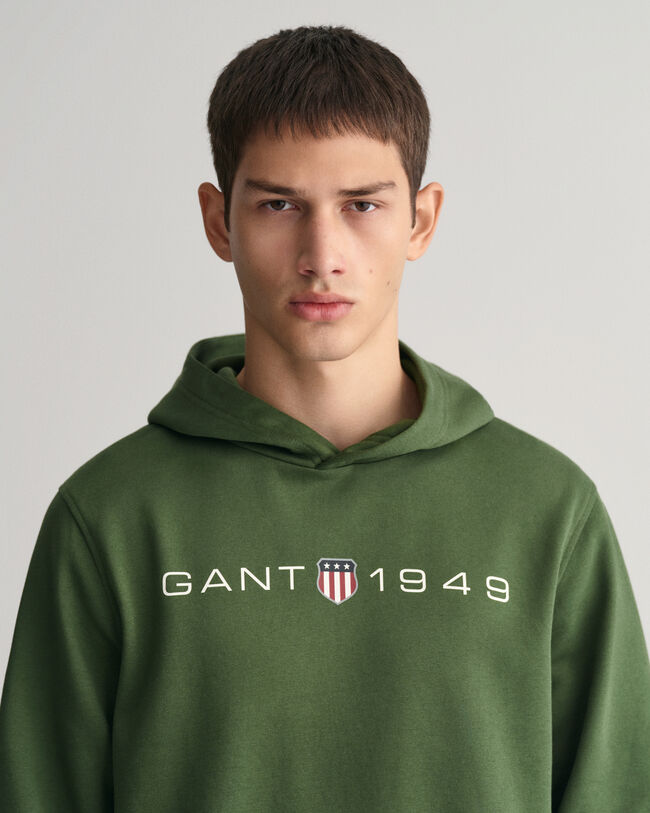 Sweat &agrave; capuche &agrave; logo imprim&eacute;