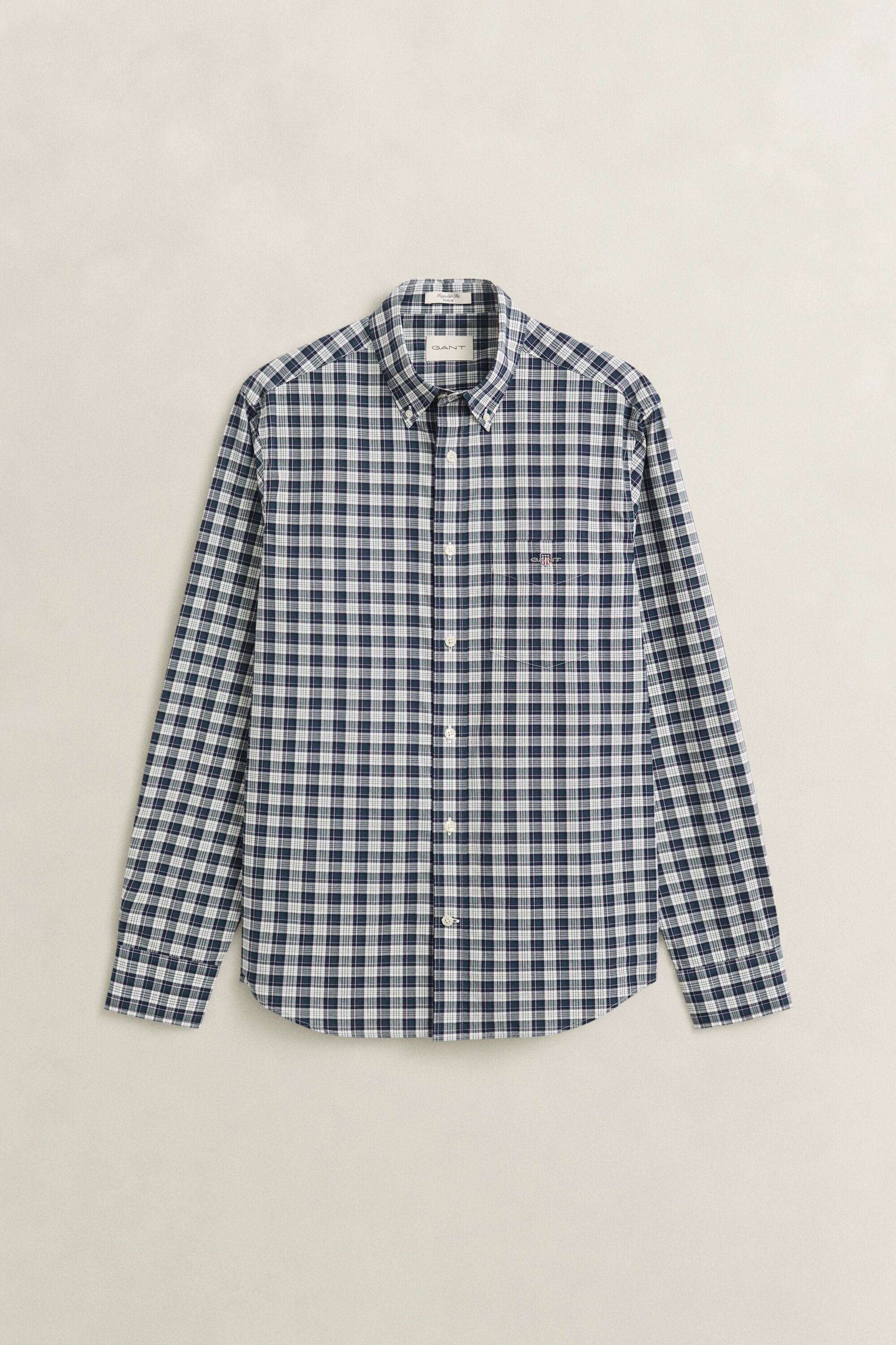 Chemise en popeline à carreaux