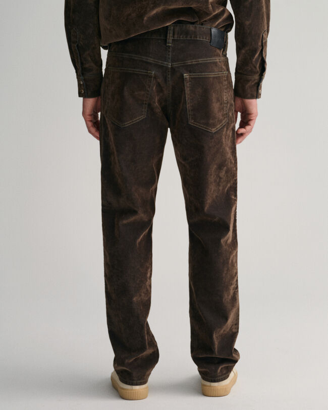 Jean relaxed fit en velours Flocked