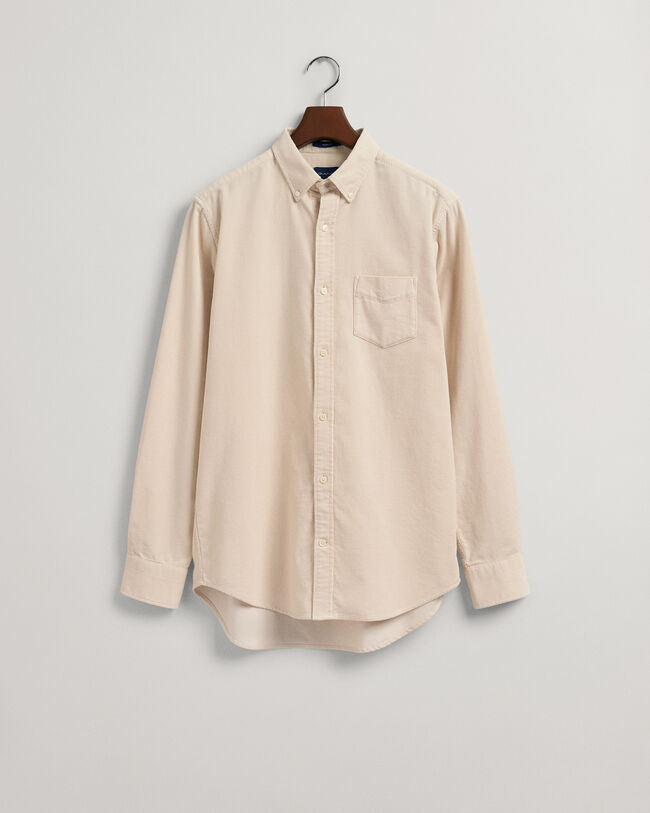 Chemise regular fit en velours c&ocirc;tel&eacute;