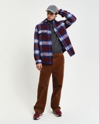 Pull col roulé en coton et laine