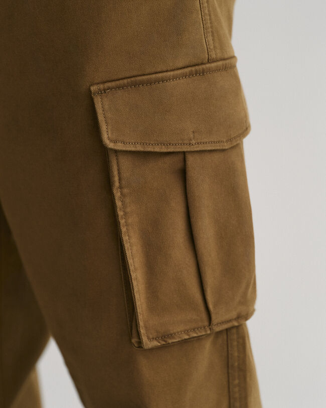 Pantalon cargo en sergé