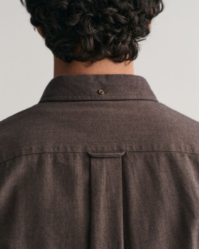 Chemise regular fit en flanelle à chevrons