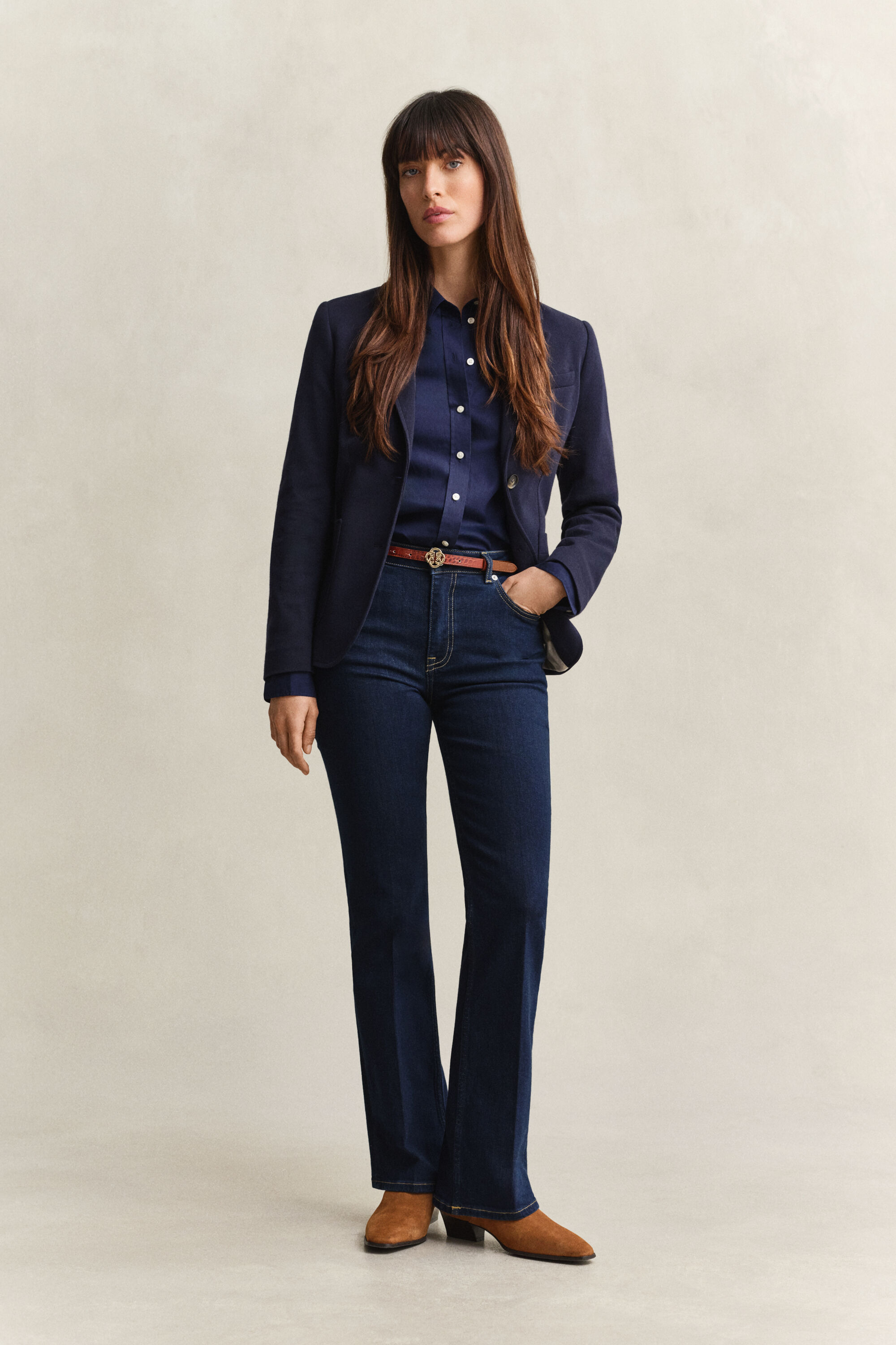 Jean stretch coupe slim évasé
