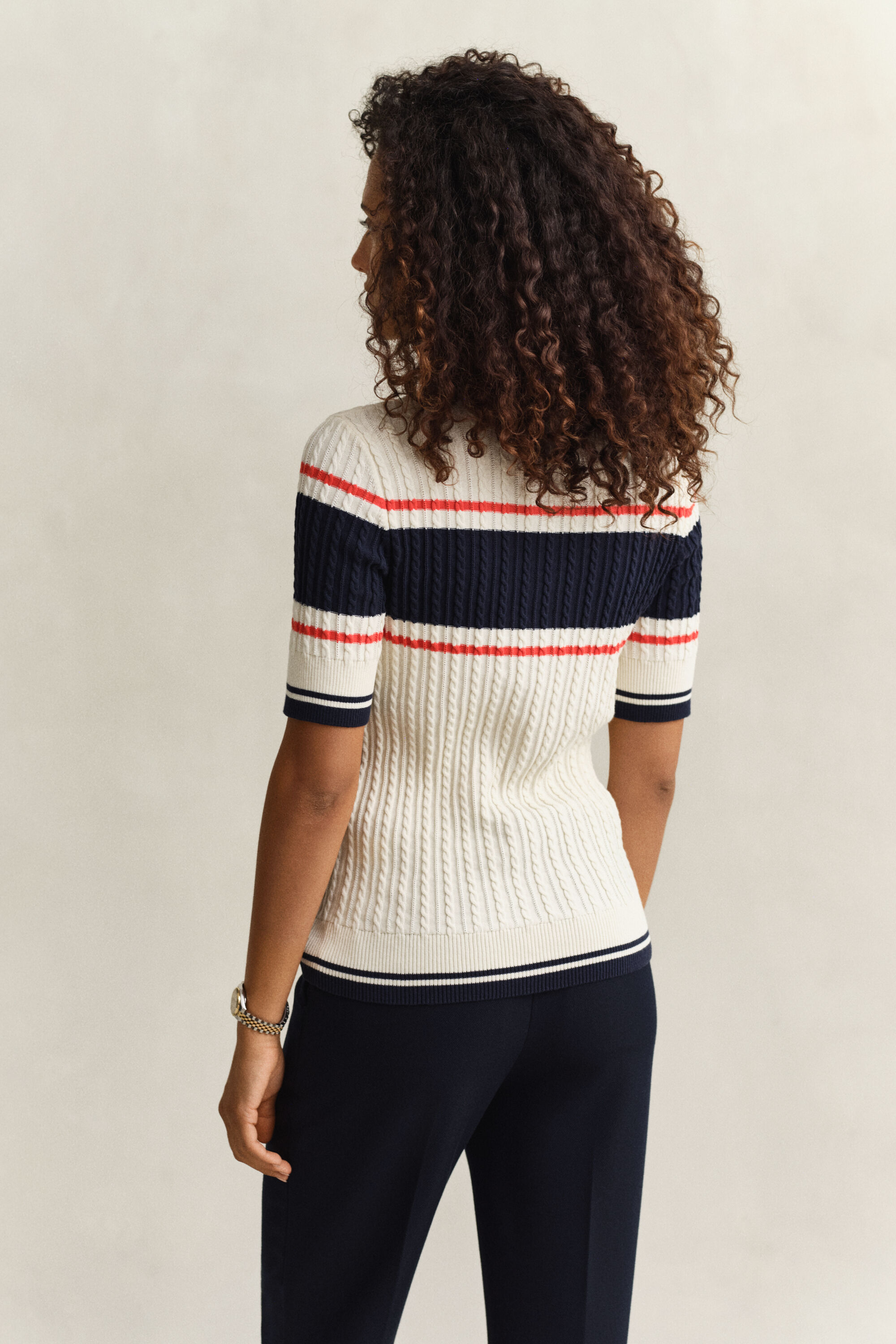 Rugger à manches courtes en coton