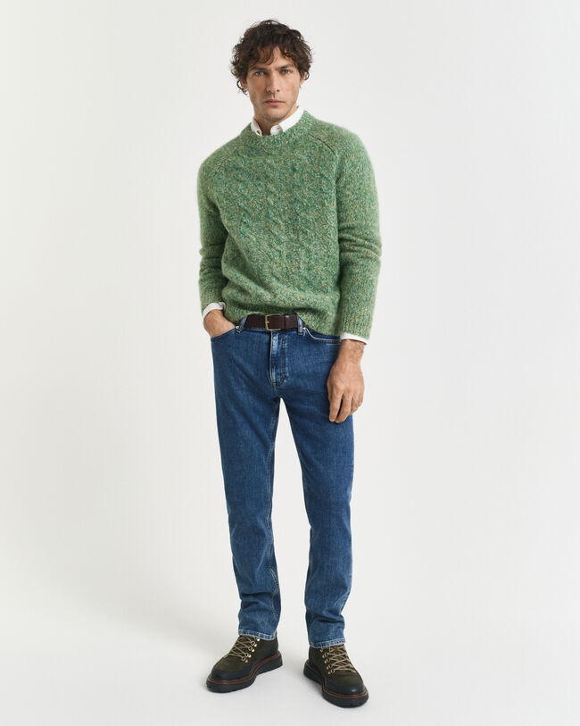 Jean regular fit à délavage épuré