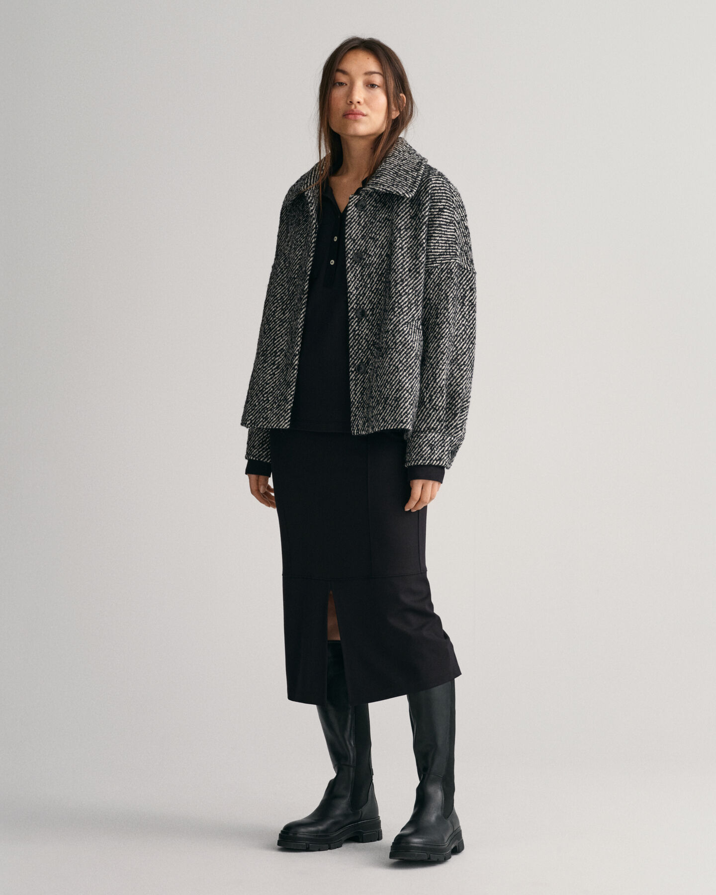 Chemise style polo slim fit en jersey