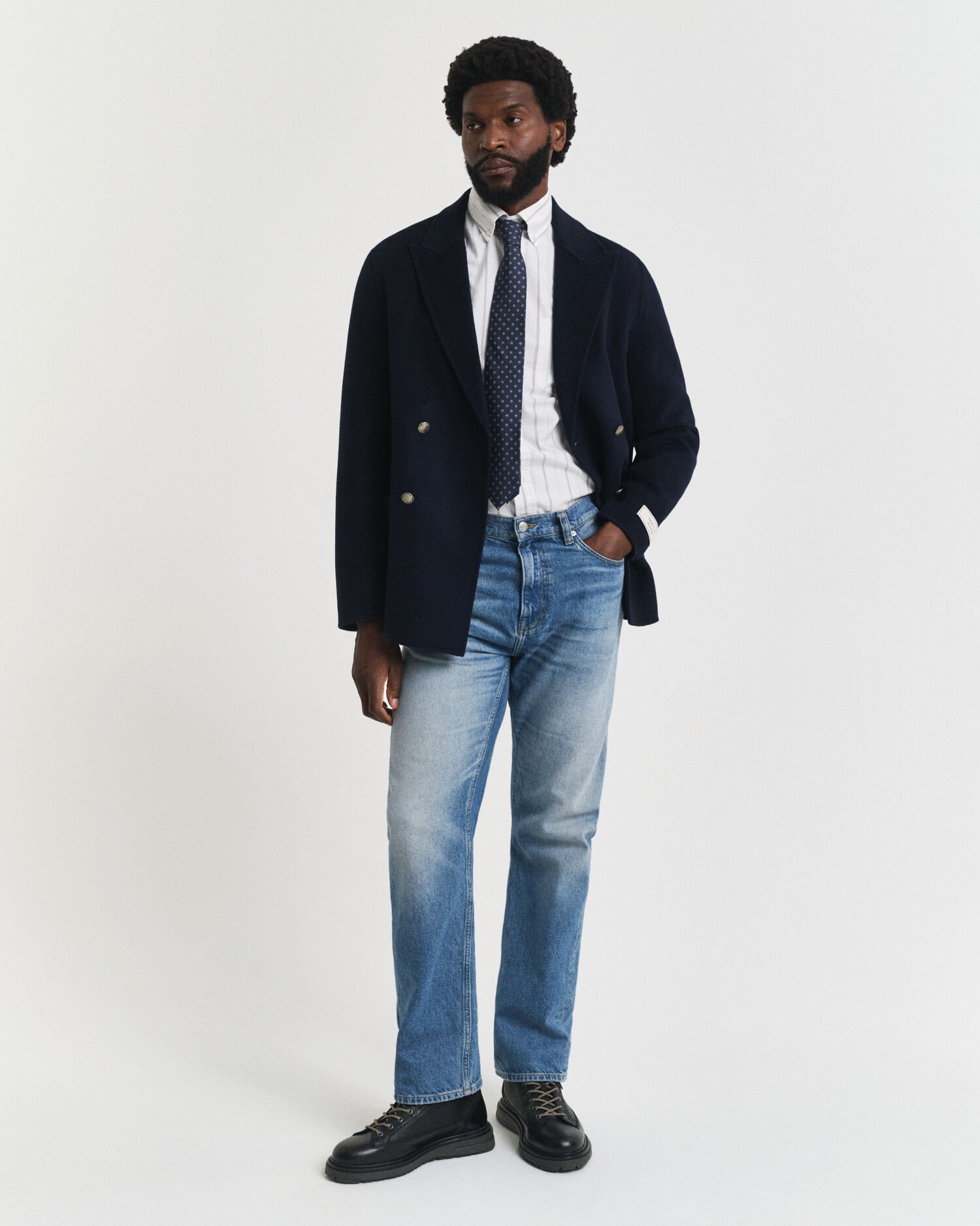 Chemise coupe regular en coton Oxford classique à rayures