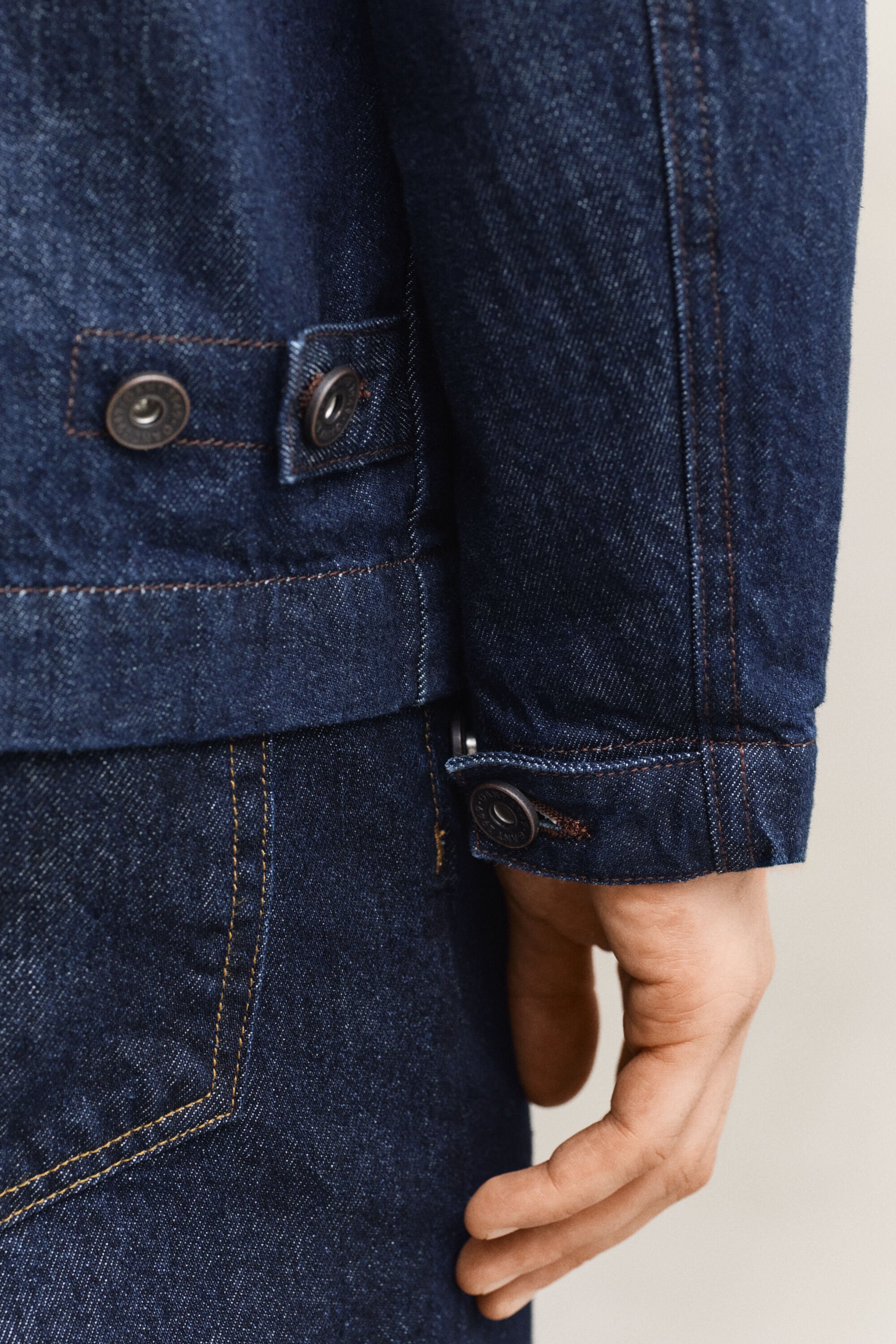 Veste de travail indigo