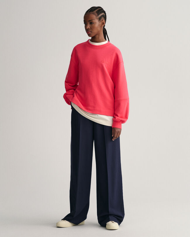 Sweat-shirt &agrave; manches volumineuses Logo