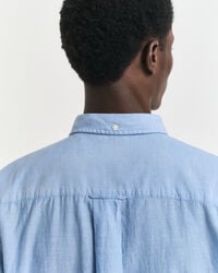 Chemise coupe décontractée en chambray indigo