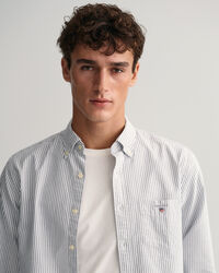 Chemise regular fit en coton Oxford à rayures Banker