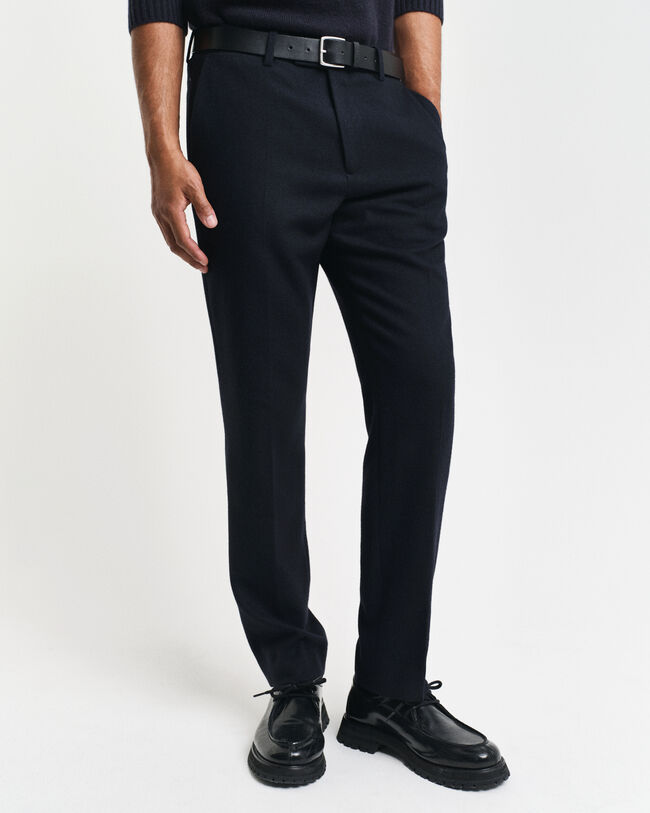 Pantalon de costume slim fit à chevrons