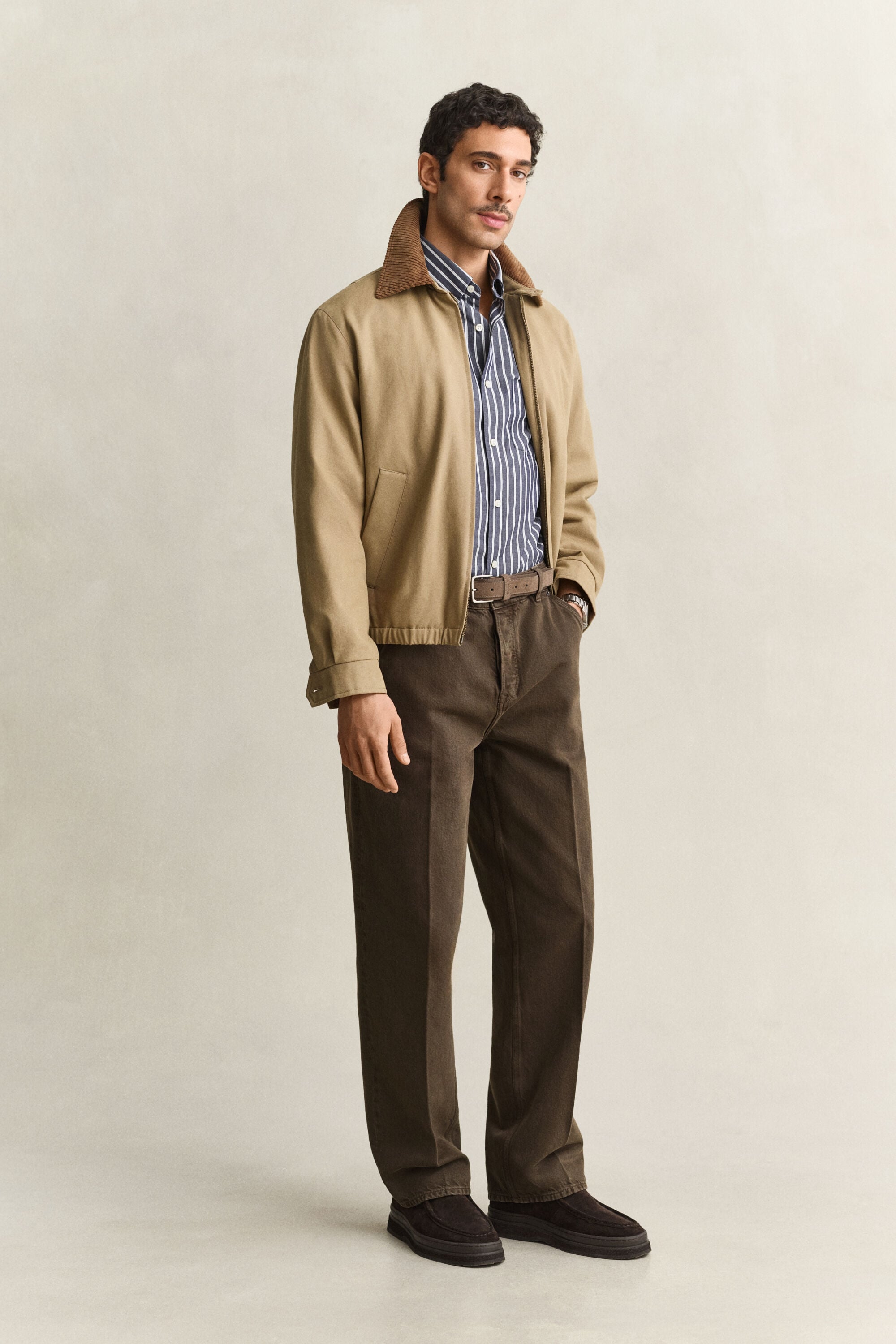 Chemise en popeline à rayures