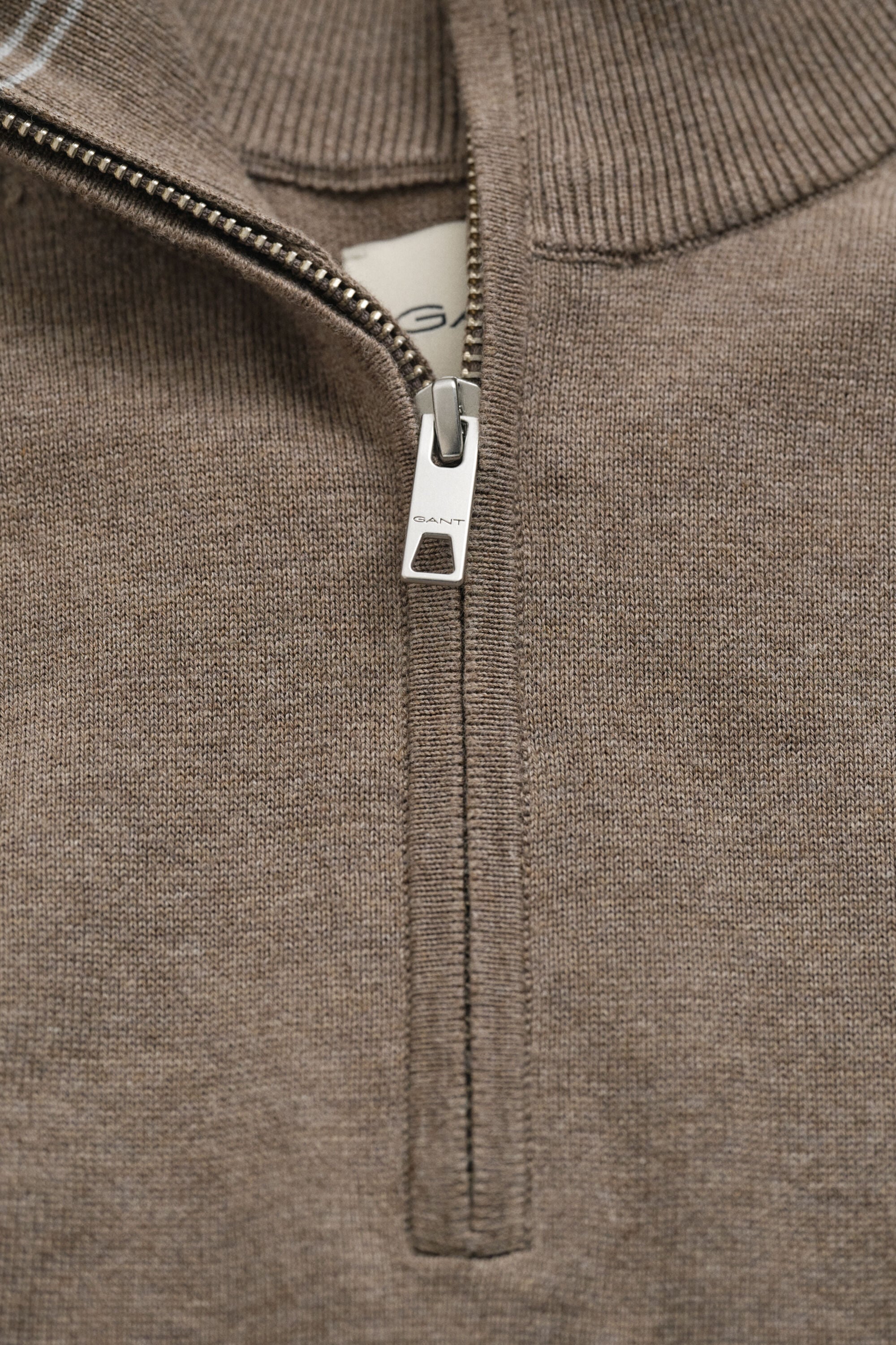 Pull à demi-zip en coton classique
