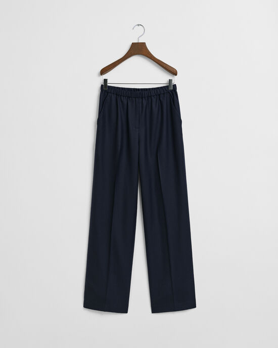 Pantalon à enfiler en laine mélangée