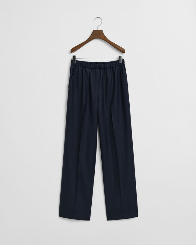 Pantalon à enfiler en laine mélangée