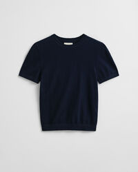 Pull col rond léger à manches courtes