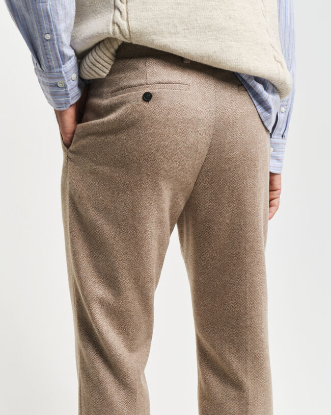 Pantalon de costume slim fit &agrave; chevrons