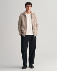 Cardigan zippé en laine