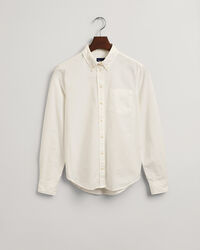 Chemise regular fit en coton Oxford teint en pièce