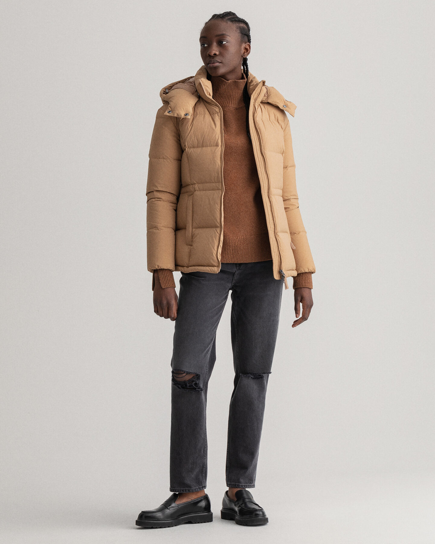 Doudoune mi-longue en duvet