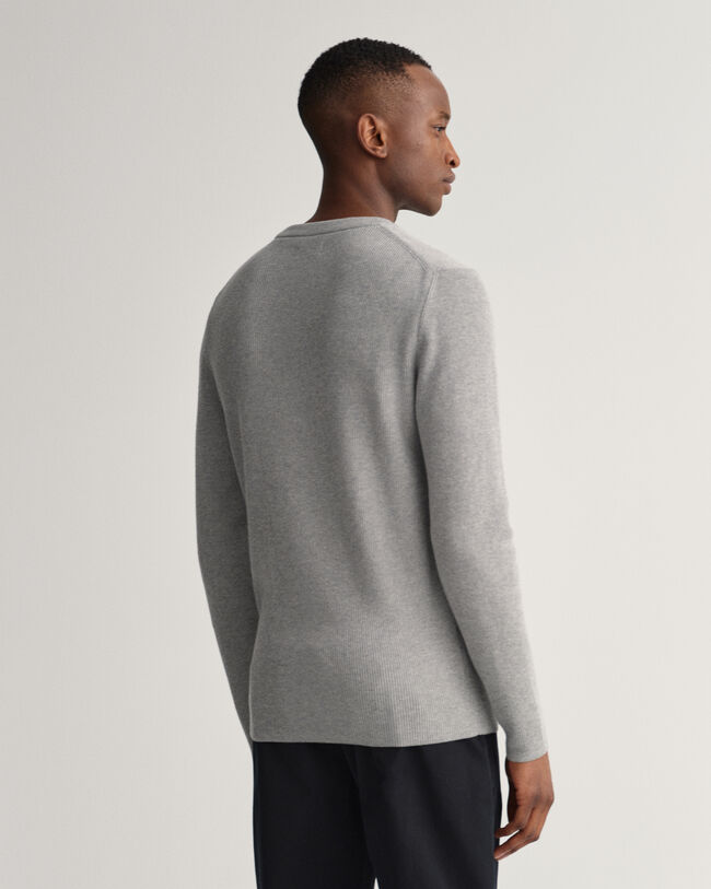 Pull ras du cou c&ocirc;tel&eacute; Texture