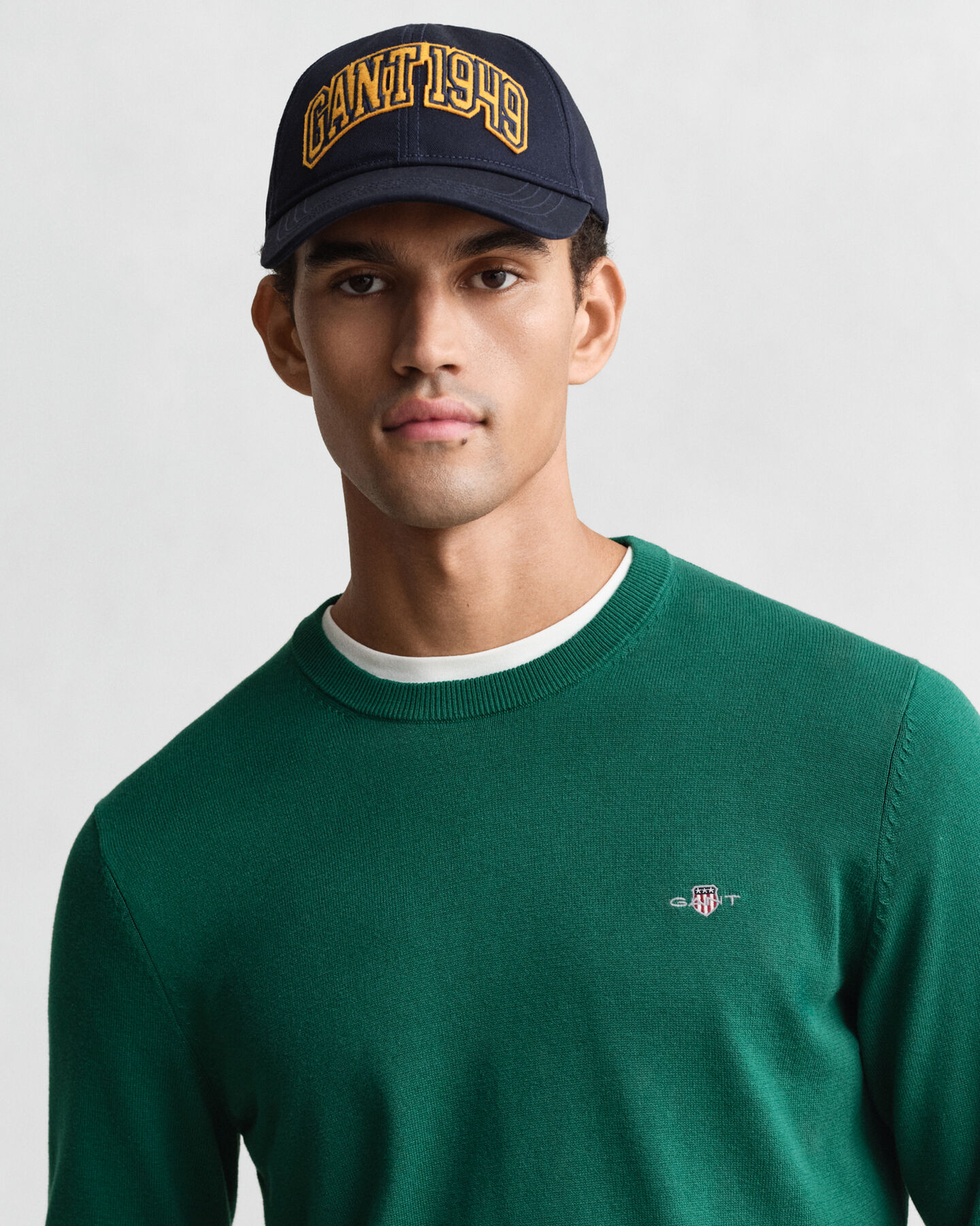 Pull col rond en coton classique