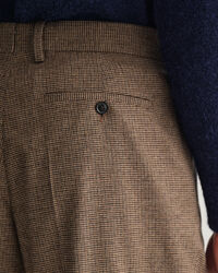 Pantalon de costume à carreaux en motif pied-de-poule