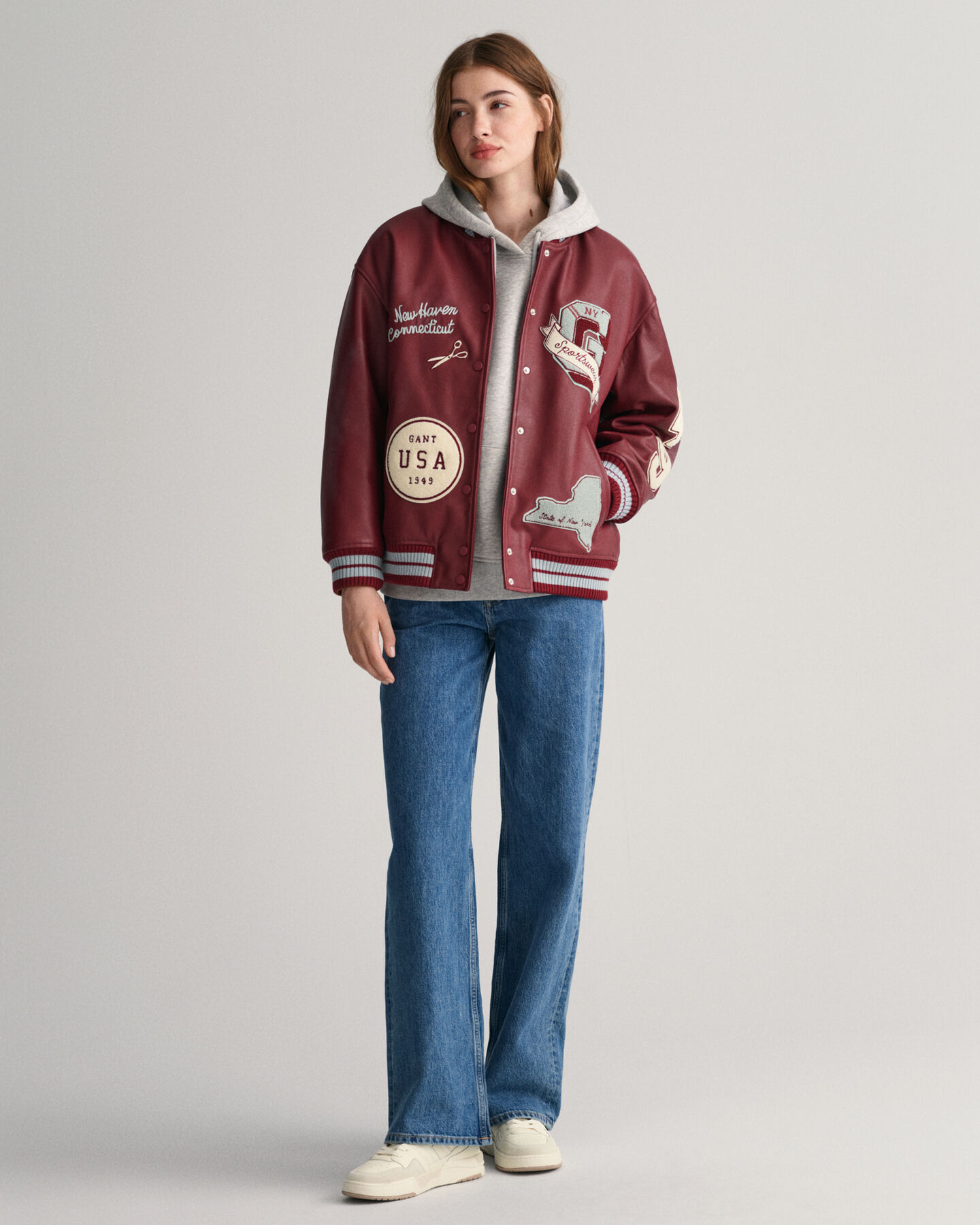 Veste en cuir GANT Varsity Jacket