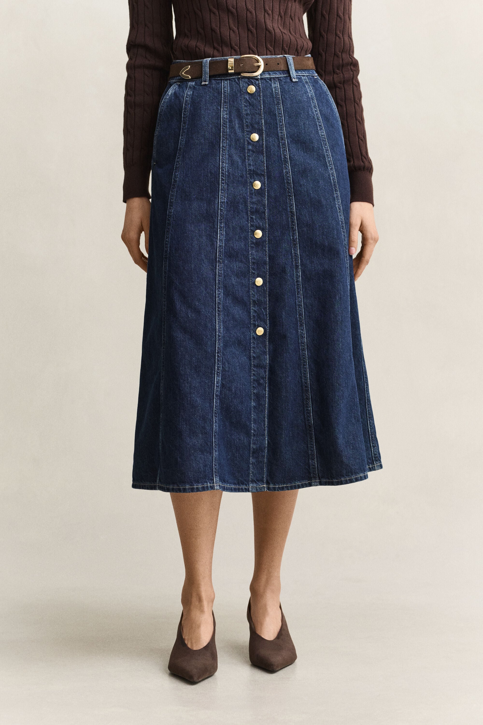 Jupe évasée en denim