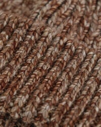 Bonnet côtelé en laine chinée