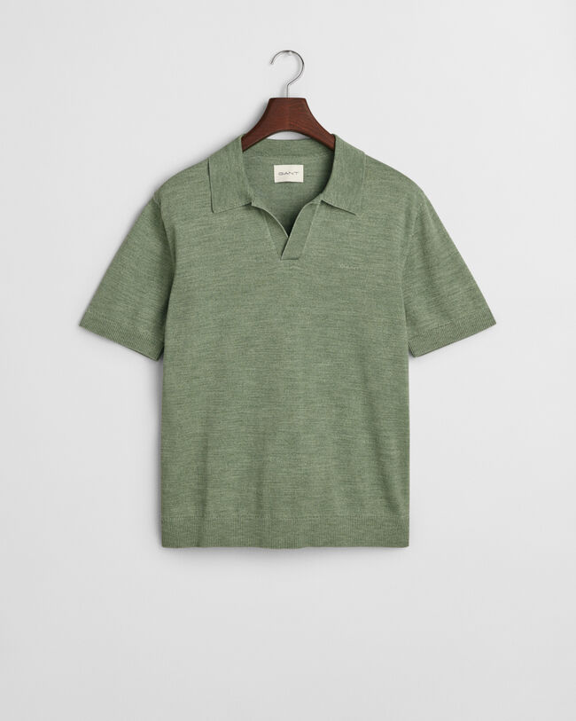 Pull fa&ccedil;on polo &agrave; manches courtes Sunfaded