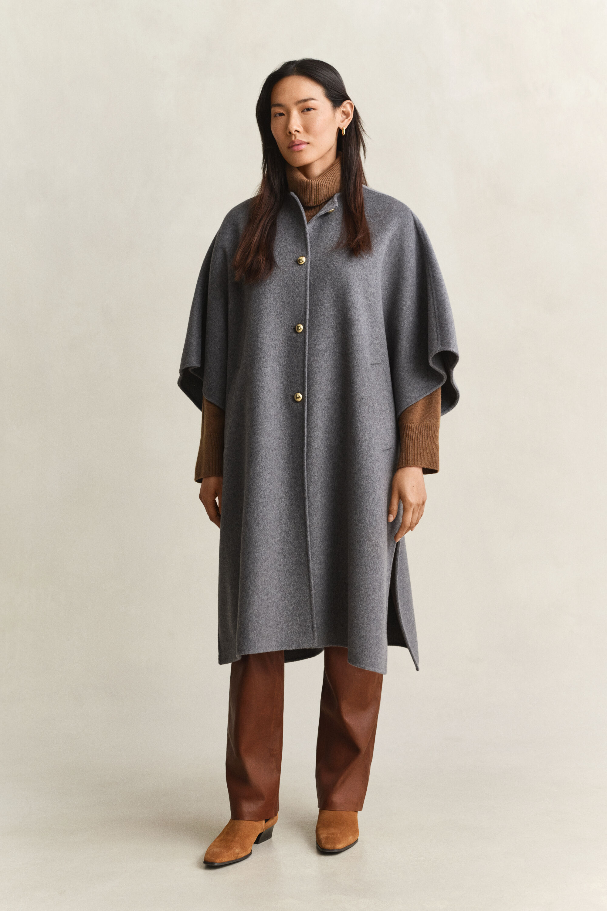 Manteau-cape cousu main