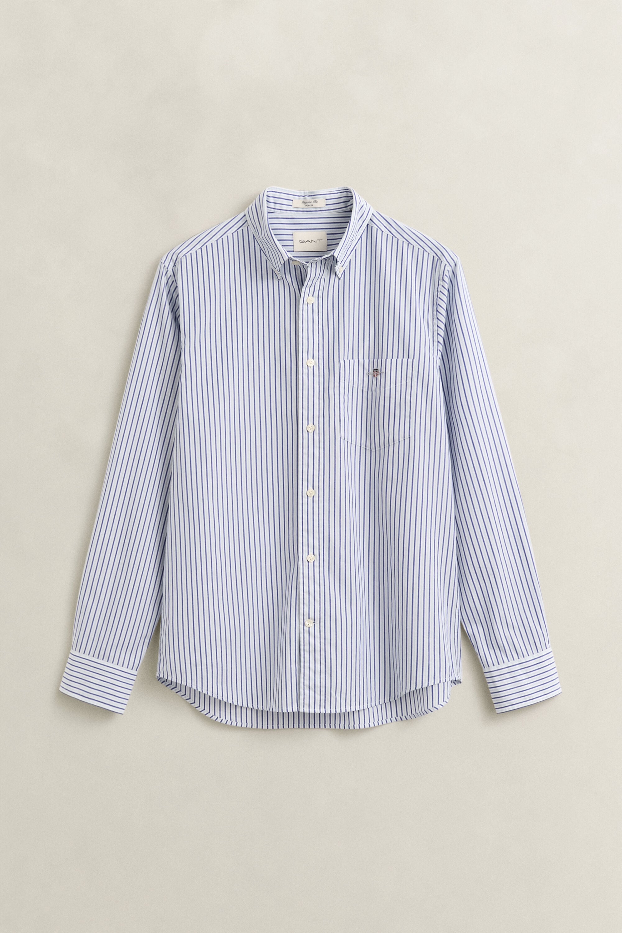 Chemise en popeline à rayures