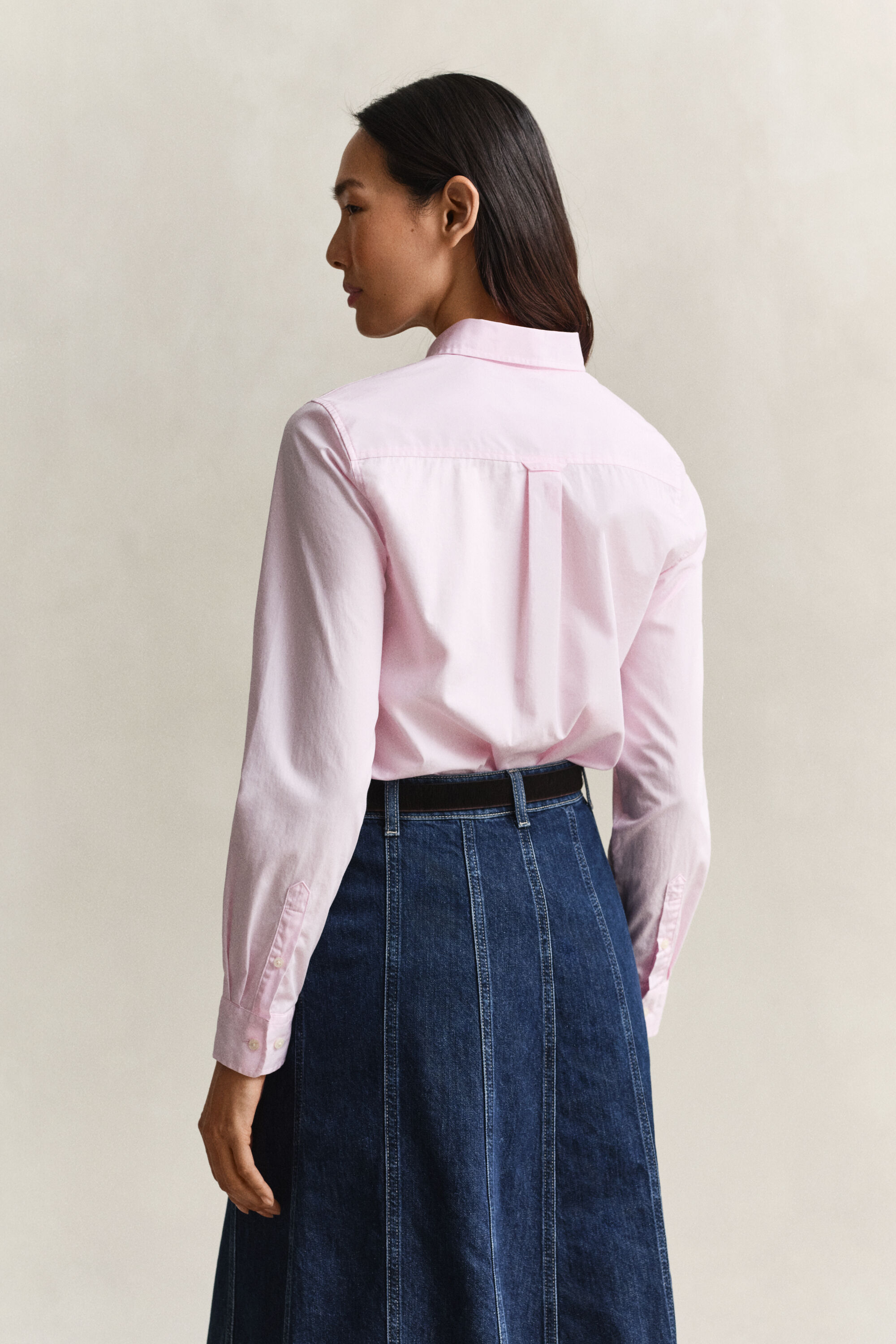 Chemise coupe regular en popeline classique
