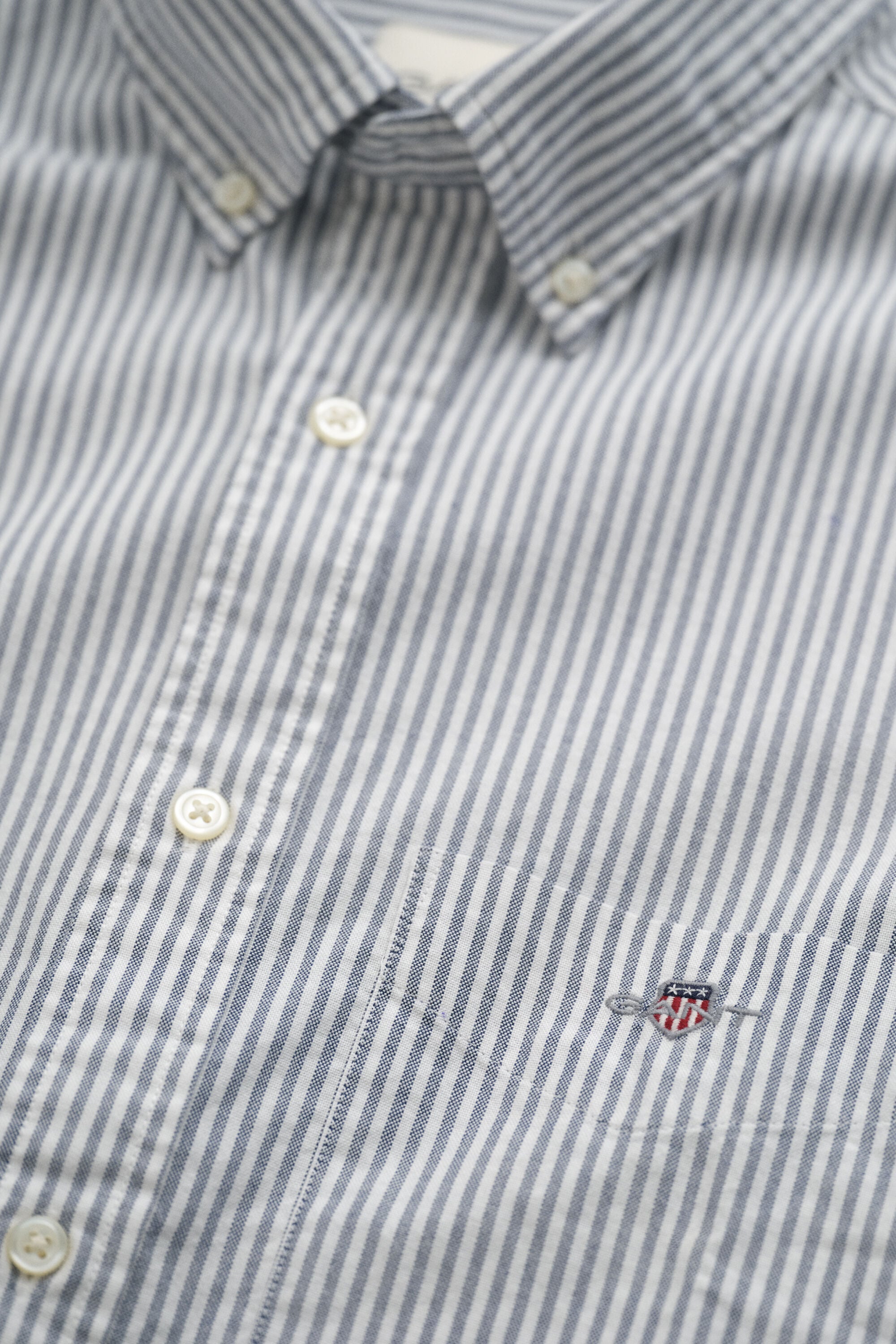 Chemise en coton Oxford regular classique à rayures