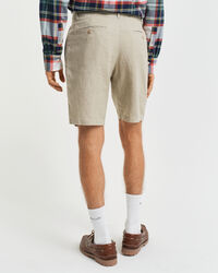 Short coupe décontractée en lin avec cordon de serrage