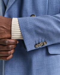 Veste de costume coupe regular en laine moulinée